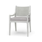 Milano Dining Chair W/ Upholstered Seat & Rattan Back