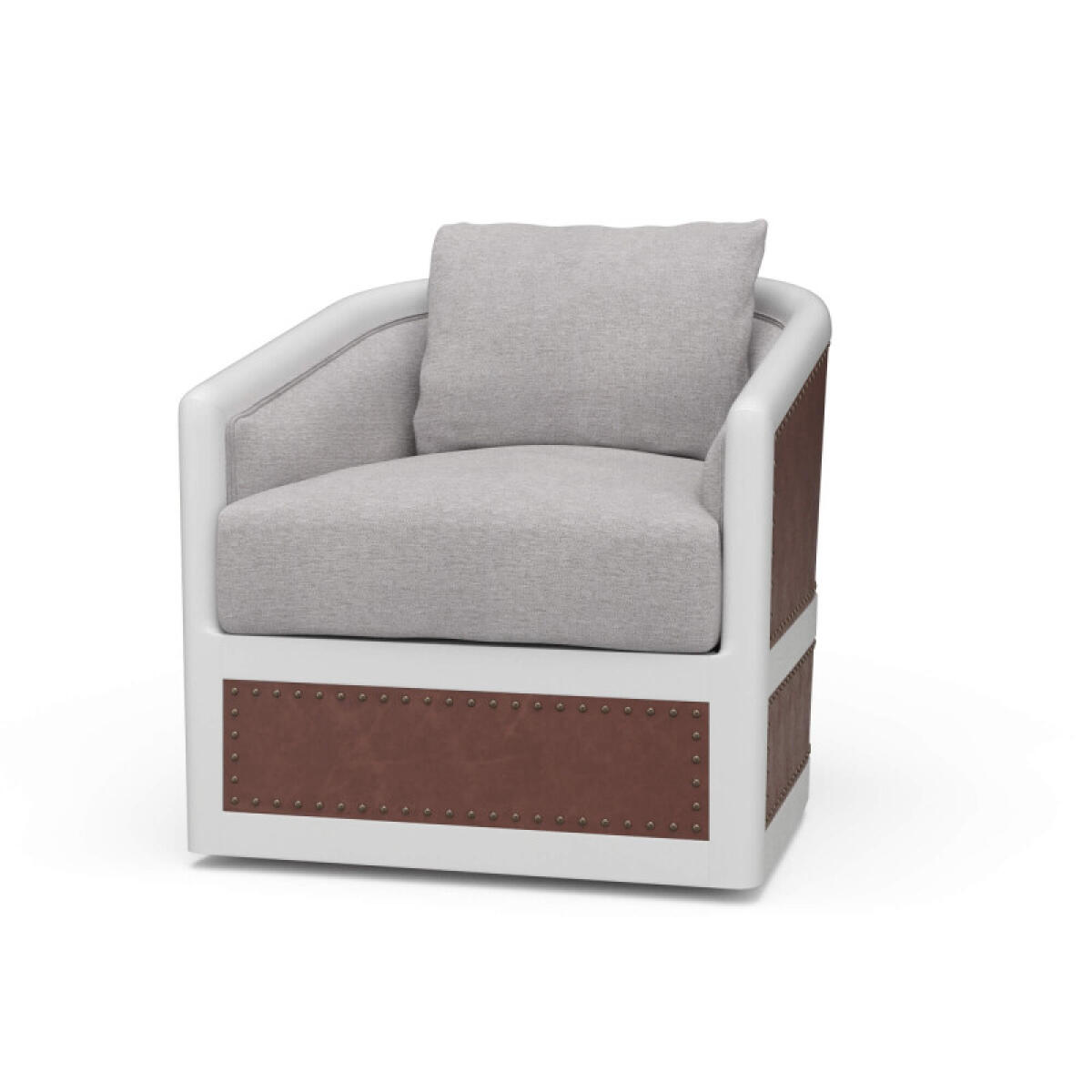 74c87ecdf6518088e21d90ffee82fbb3 Aden Swivel Chair W/ Leather - Image 1