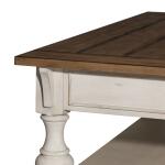 Morgan Creek Cocktail Table Cocktail & Coffee Tables Antique White w/ Wirebrushed Tobacco Accents 21