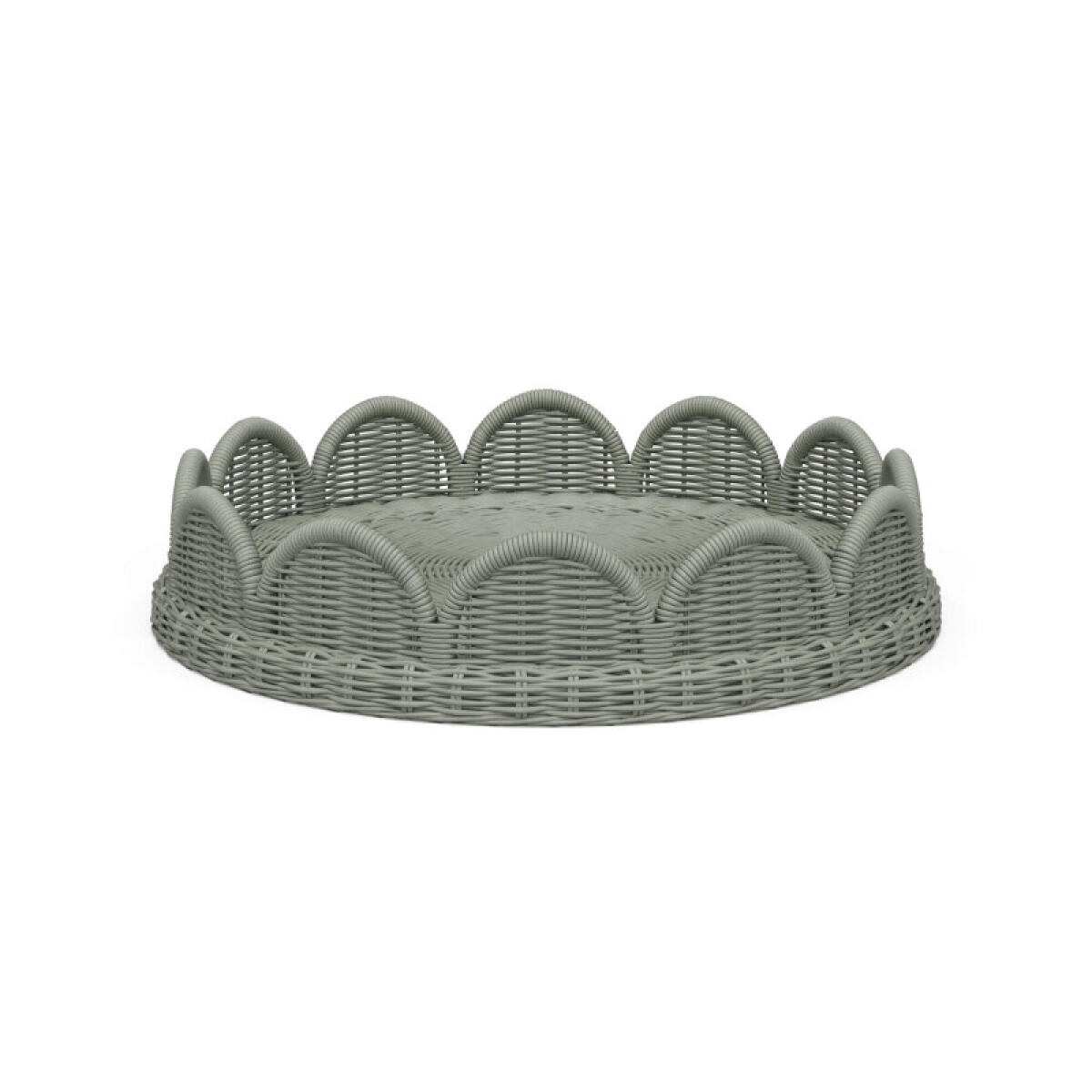 757391ac0b055ea91ff31b245eb3672c Scalloped Round Rattan Tray - Image 1