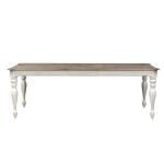 Magnolia Manor Rectangular Leg Table Dining Tables Antique White & Weathered Bark 22