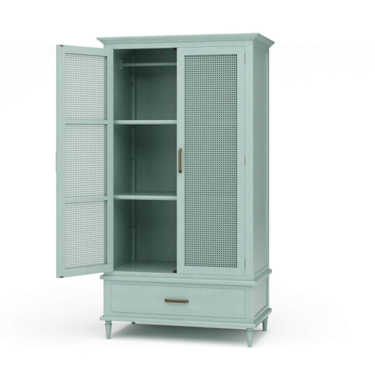 75901fbfd29525d4471b15eaa6e7b876 Jamison Wardrobe W/ Rattan Door - Image 1