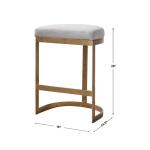 Ivanna Counter Stool, Gold - Beige - Image 10