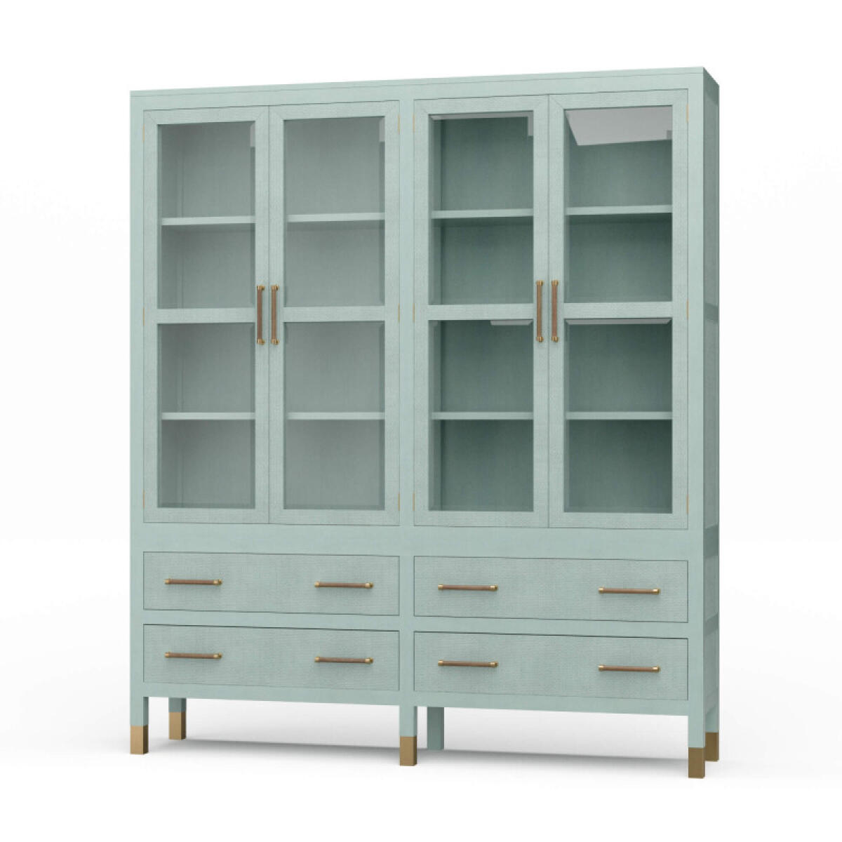 760a4beeccf00b196526a300b7b6f2e6 Kagu 4 Door Tall Cabinet W/ Premium Rattan - Image 1