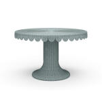 Scalloped Round Rattan Dining Table 48''