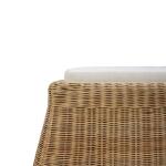 Newport Rattan Rectangular Ottoman W/ Cushion - Image 7