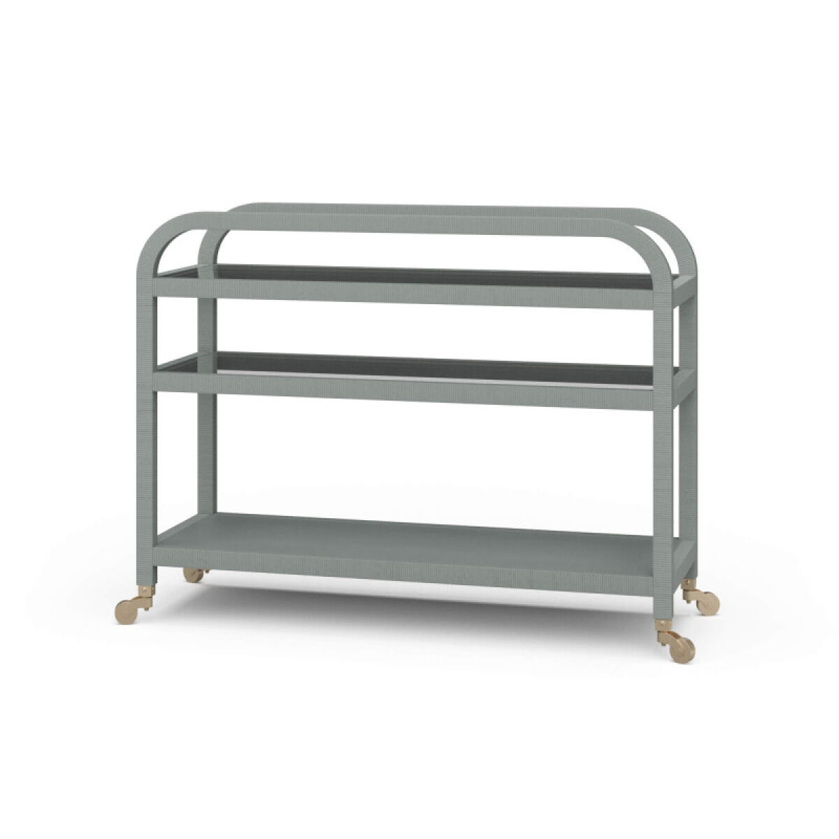 7662d559e7fa22ff5b9183e645856e96 Vannes Bar Cart W/ Rattan - Image 1