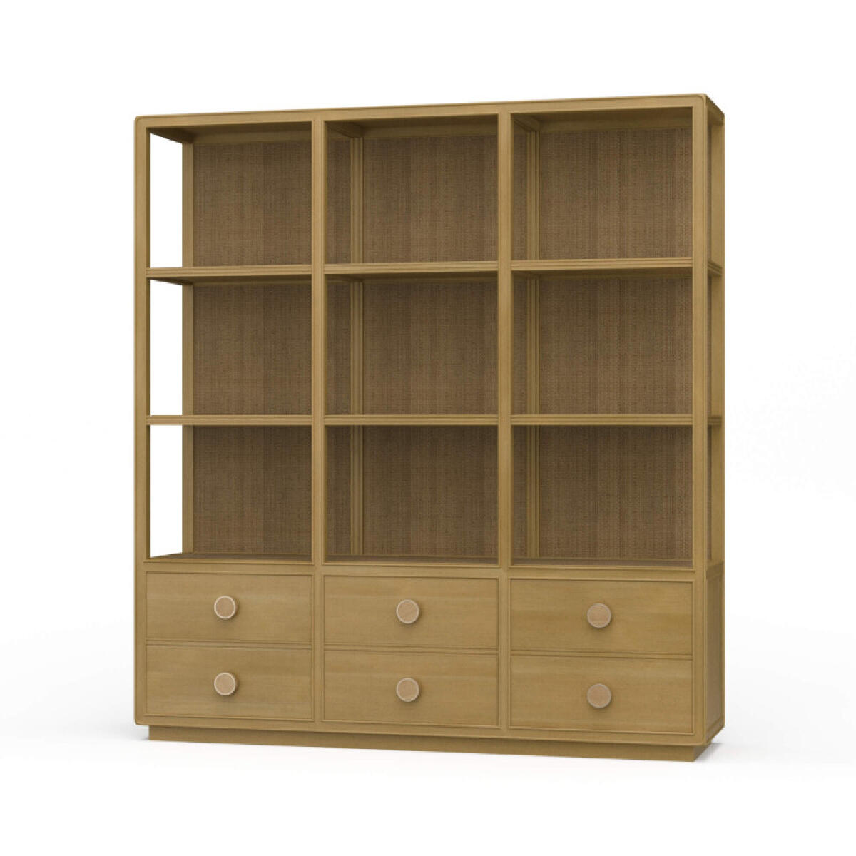 7695467b5cbf8676696cd9fe70cee97b Cohan Open Cabinet W/ 6 Drawers W/ Rattan - Image 1
