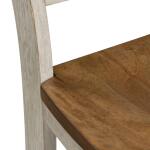 Farmhouse Reimagined Ladder Back Side Chair (RTA) Chairs & Benches Antique White w/ Chestnut Tops 16