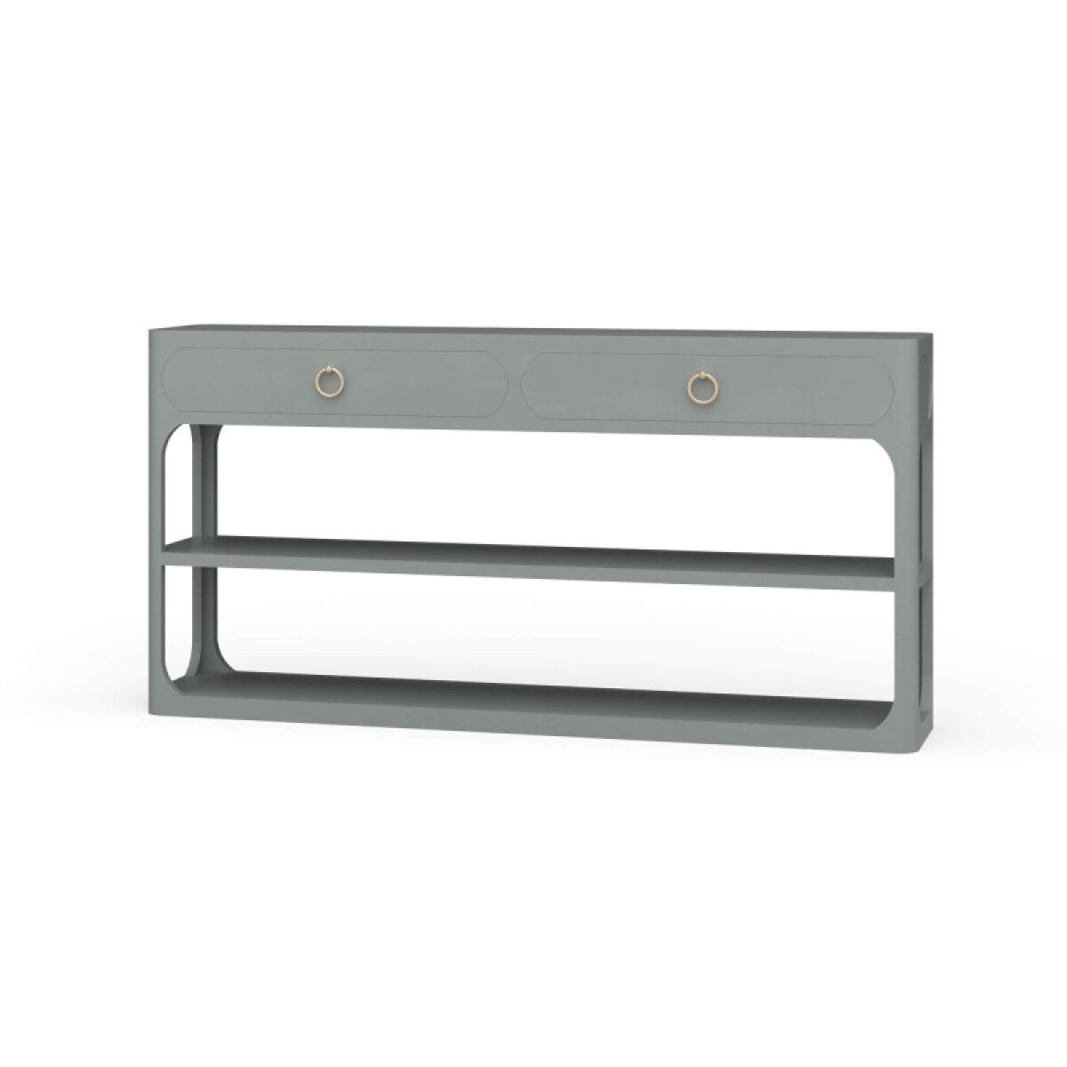 76c9370497c809a5427cb2c9dffbfc56 Corte Open Console Table W/ 2 Drawers - Image 1