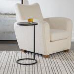 Brunei Accent Table, Nickel Chairside Tables Black 16