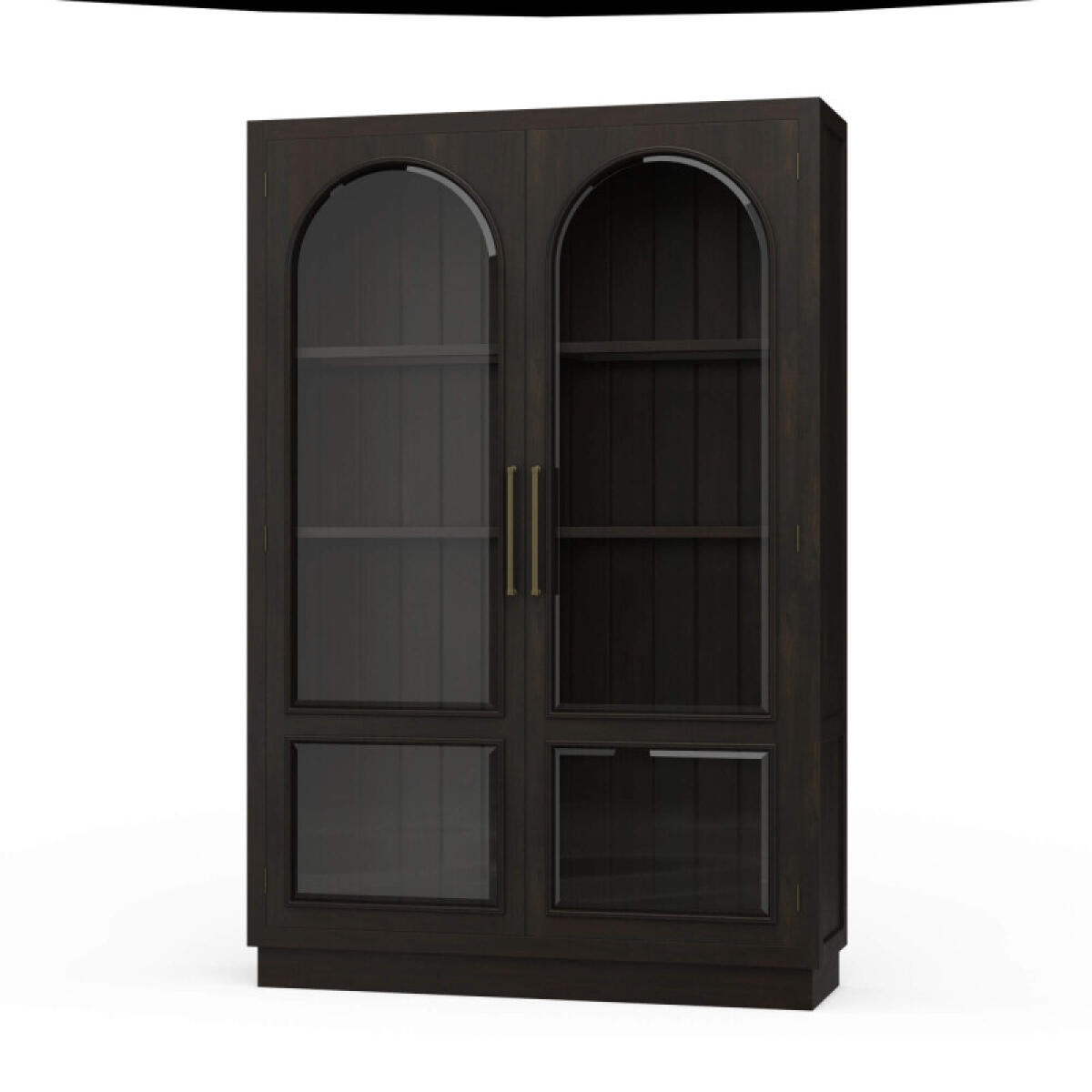 76e79e766cc446b99cb57c839109747e Vannes 2 Door Display Cabinet W/ Glass Shelves - Image 1