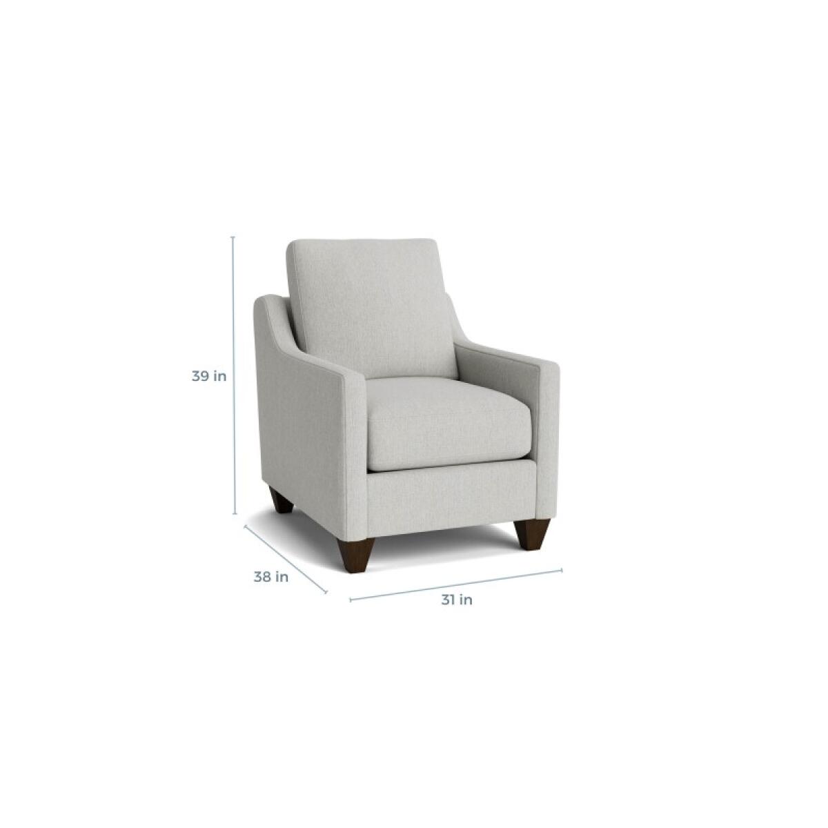 7709abd6893ee6e83fe4e98713ab49bd True Custom™ True Custom® Slope Arm Accent Chair - Image 1