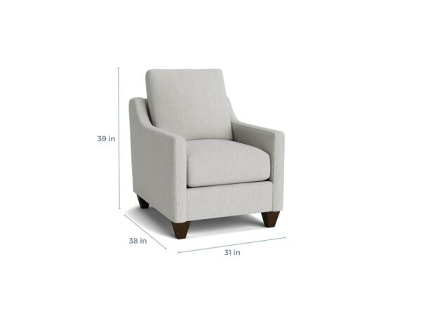 True Custom™ True CustomÂ® Slope Arm Accent Chair Chairs Bassett Furniture