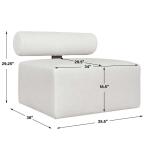 Bolster Back Outdoor Sofa, Armless - Image 20