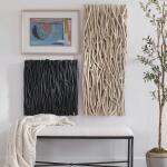 Gathered Teak Square Wood Wall Decor, Black - Image 4