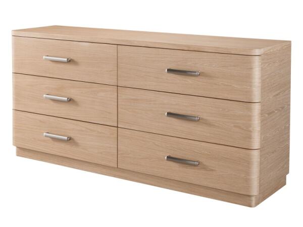 Modern Nomad Six Drawer Dresser Dressers Cream 10