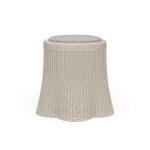 Newport Rattan Round Small Ottoman W/ Cushion
