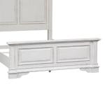 Abbey Park Queen Panel Footboard Bed Parts Antique White & Weathered Brown 10