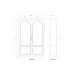 Vannes 2 Door Display Cabinet W/ Glass Shelves - Image 8