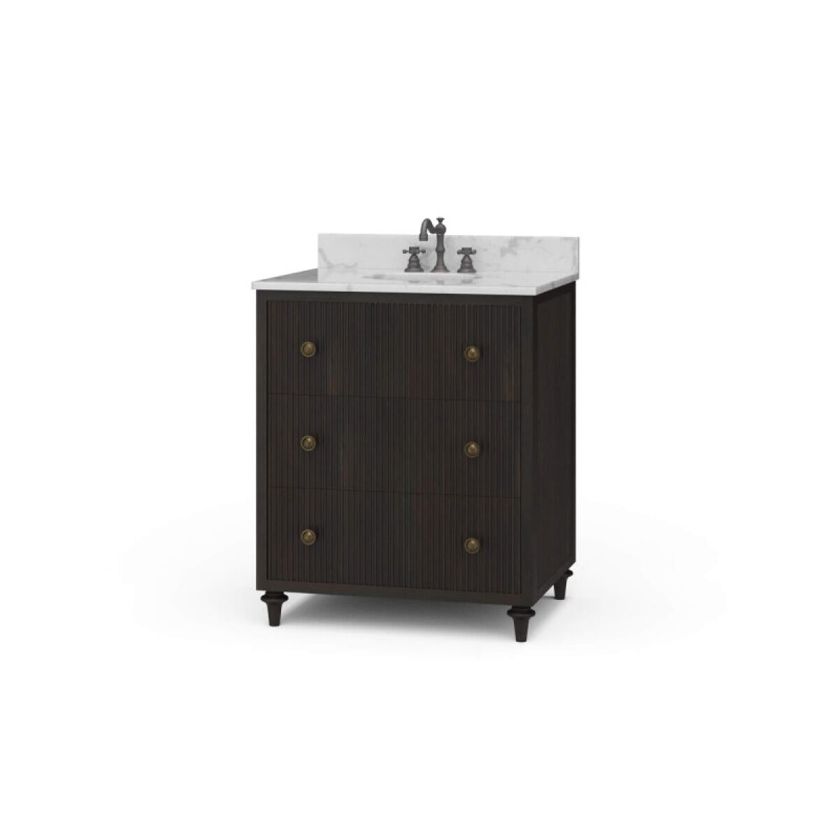 77a72ee70a61d9630aa23ac9820d8cb0 Kraton Single Vanity W/ Sink & Marble Top - Image 1