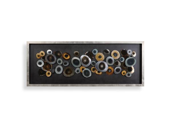 Discs Shadow Box Wall Decor Black