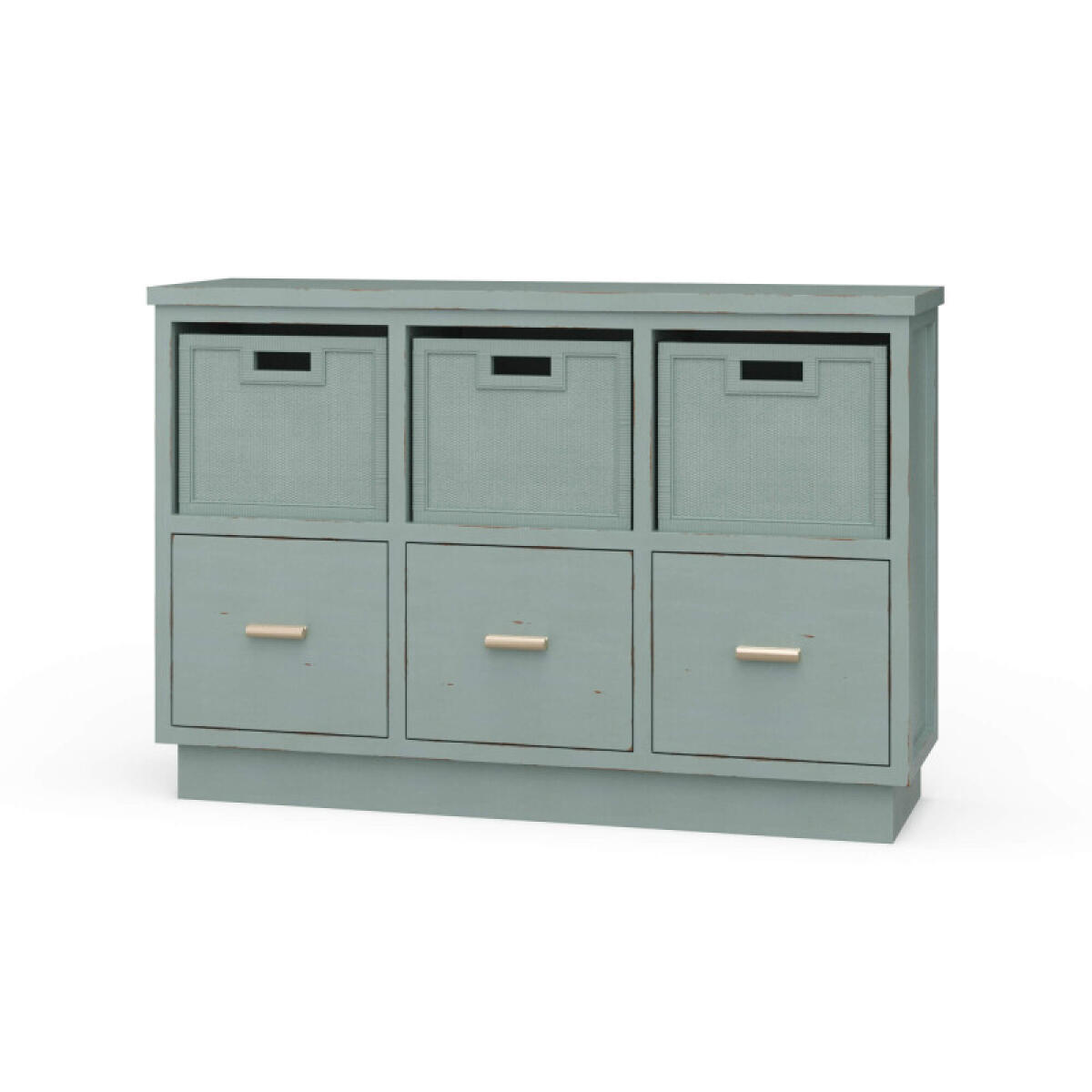 77f7899f3c0262c63999b18176618a8b Dakota Storage Unit W/ 3 Drawers & Rattan Baskets - Image 1