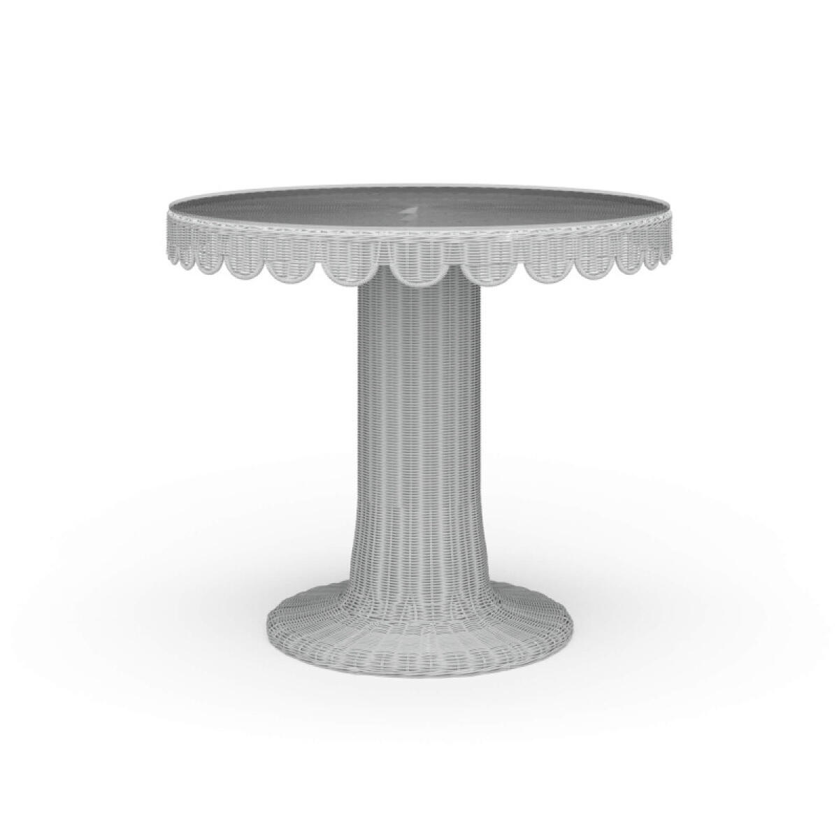 77f820923488a37e0fa5c6853d994cf9 Scalloped Round Bistro Table W/ Tempered Glass - Image 1