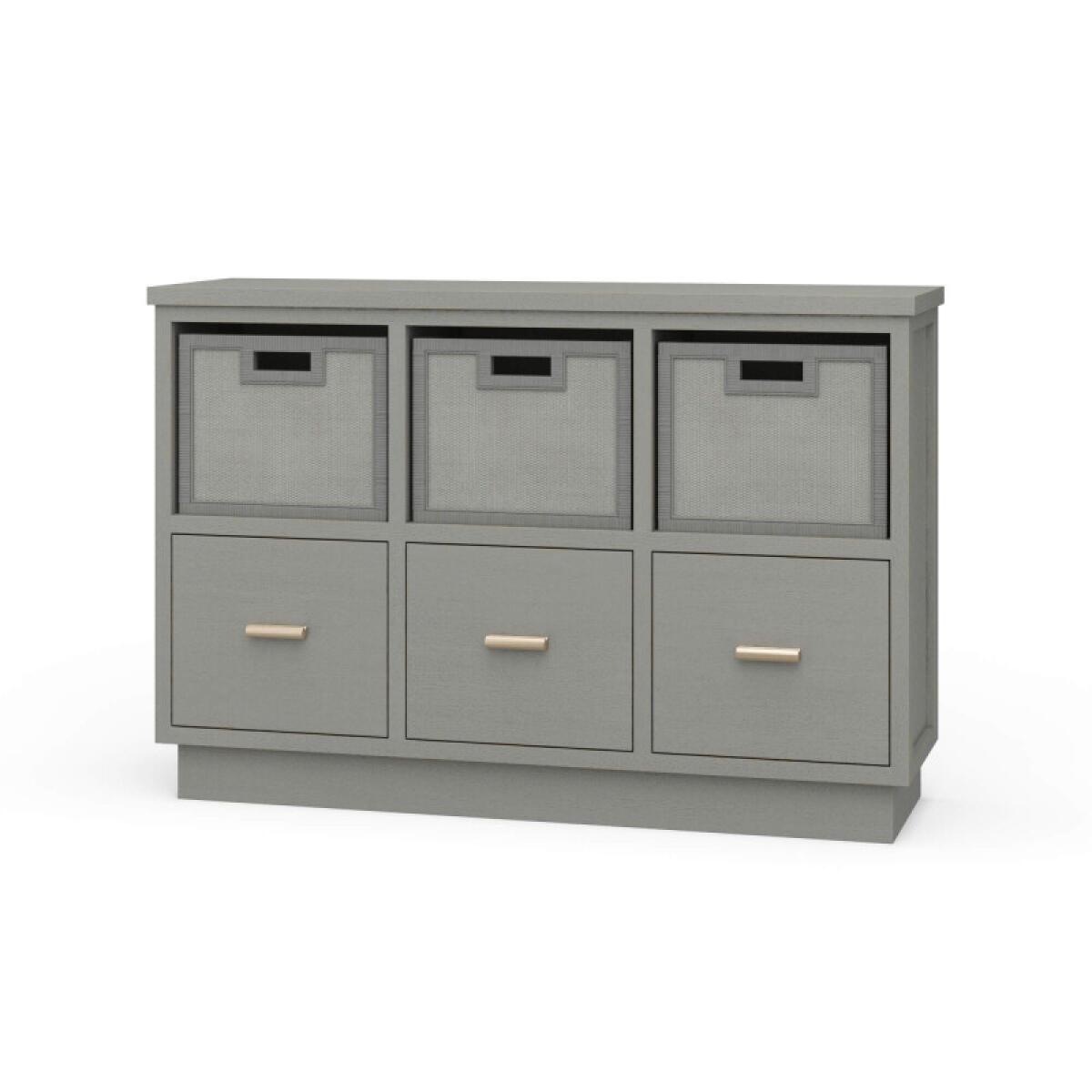 7869898c594a09ff9ea13f4418711460 Dakota Storage Unit W/ 3 Drawers & Rattan Baskets - Image 1