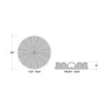 Scalloped Round Rattan Tray - Image 2
