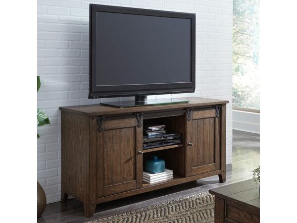 Lake House TV Console Entertainment Stands Brown