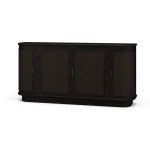 Dakota Oval 4 Door Sideboard W/ Rattan Panels