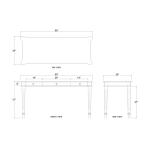 Kelly 3 Drawer Desk - Image 8