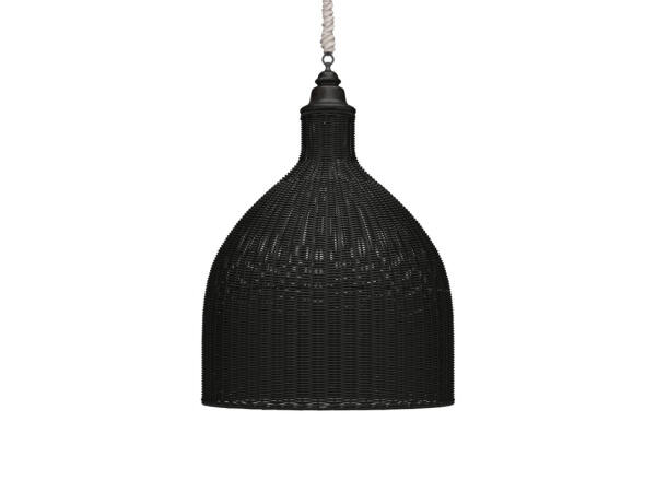 Hampton Rattan Pendant Extra Large Lighting Black