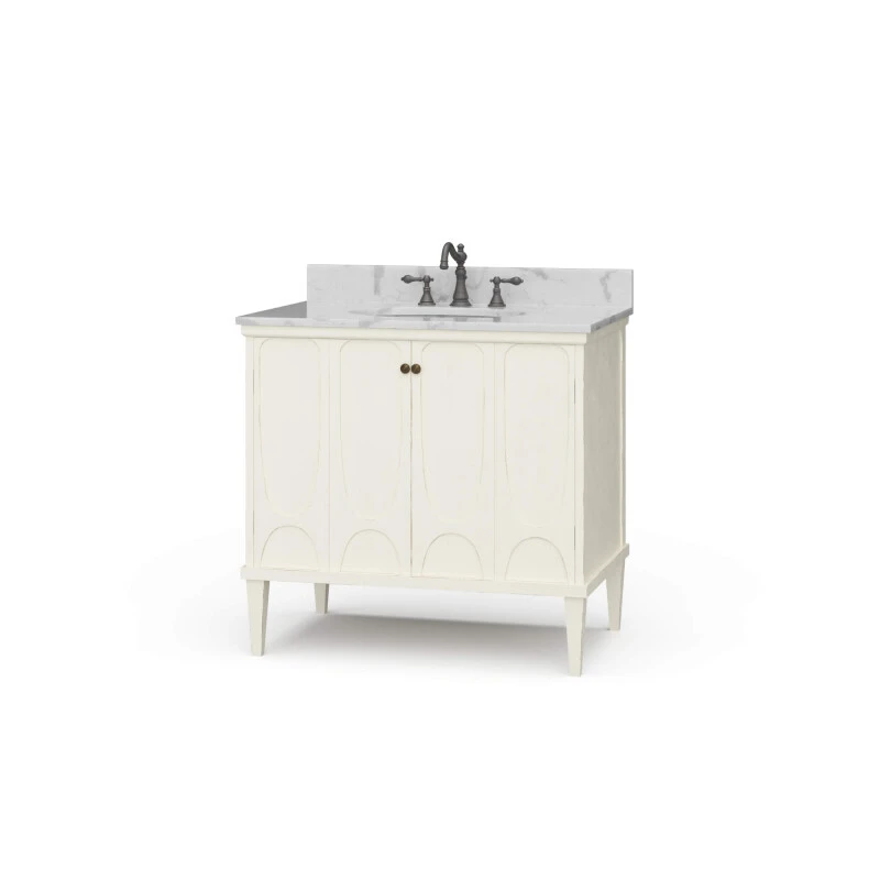 7918cf1f031d28f6fa6c232d963b5f11 Eclipse Single Vanity W/ Sink & Marble Top - Image 1
