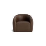 Garner Leather Barrel Swivel Chair