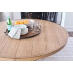 Complete Round Pedestal Table Dining Sets Brown 11