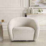 Desoto Swivel Chair, Cream - Image 4