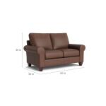 True Custom™ True Custom® Leather Large Roll Arm Loveseat - Image 6