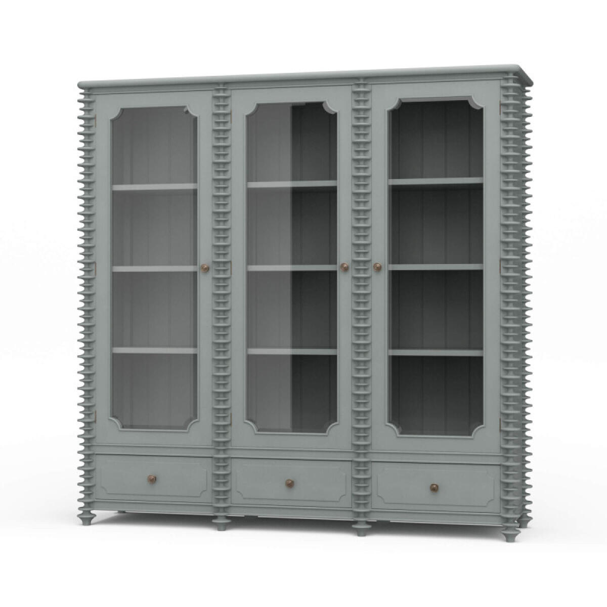 79d785ed7fb8bbd2b93ffa6b790032c2 Milano Bookcase W/ 3 Glass Doors - Image 1