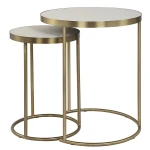 Aragon Nesting Tables, S/2, White - Image 6