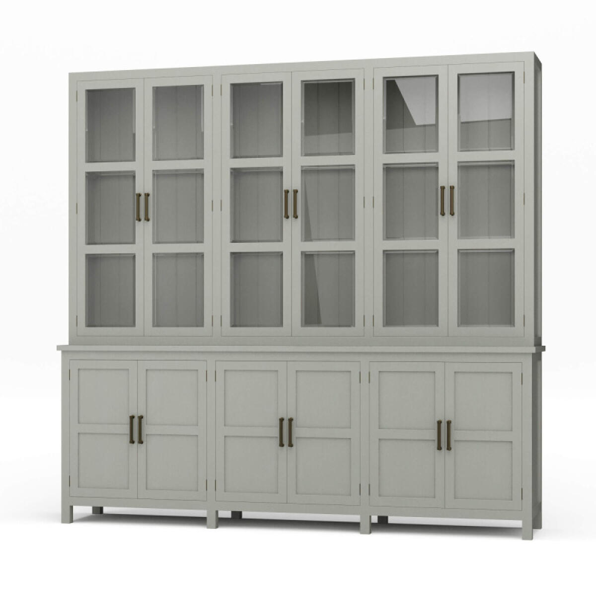 7a5b6d24565cd0b72783baa6e605ff84 Madrone 12 Door Display Cabinet W/ Glass Shelves - Image 1