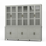 Madrone 12 Door Display Cabinet W/ Glass Shelves