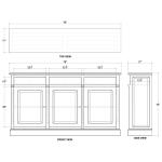 Hudson 3 Door Sideboard Dining Storage Bramble 19
