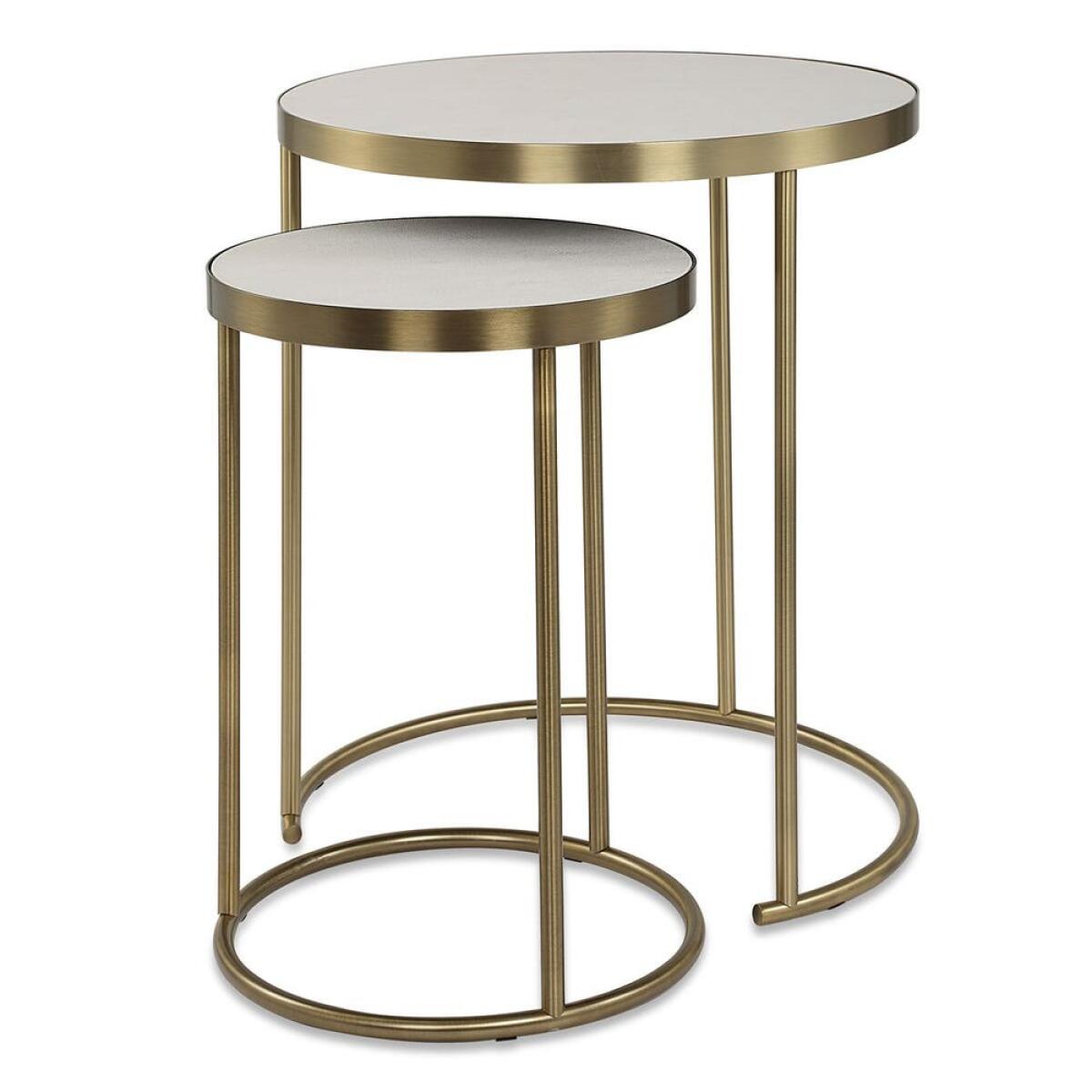 7a6b194f3d5e789909729e70f5e46e73 Aragon Nesting Tables, S/2, White - Image 1