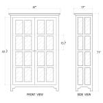 Aries Glass Door Bookcase Bookcases Black 19