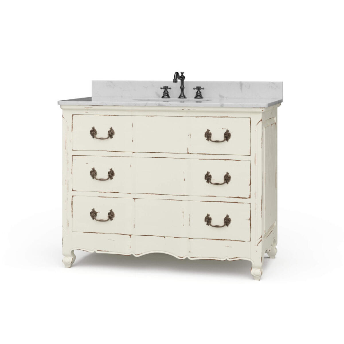 7abfca7f847589401efaa45243245590 Provence Single Vanity W/ Sink & Marble Top - Image 1