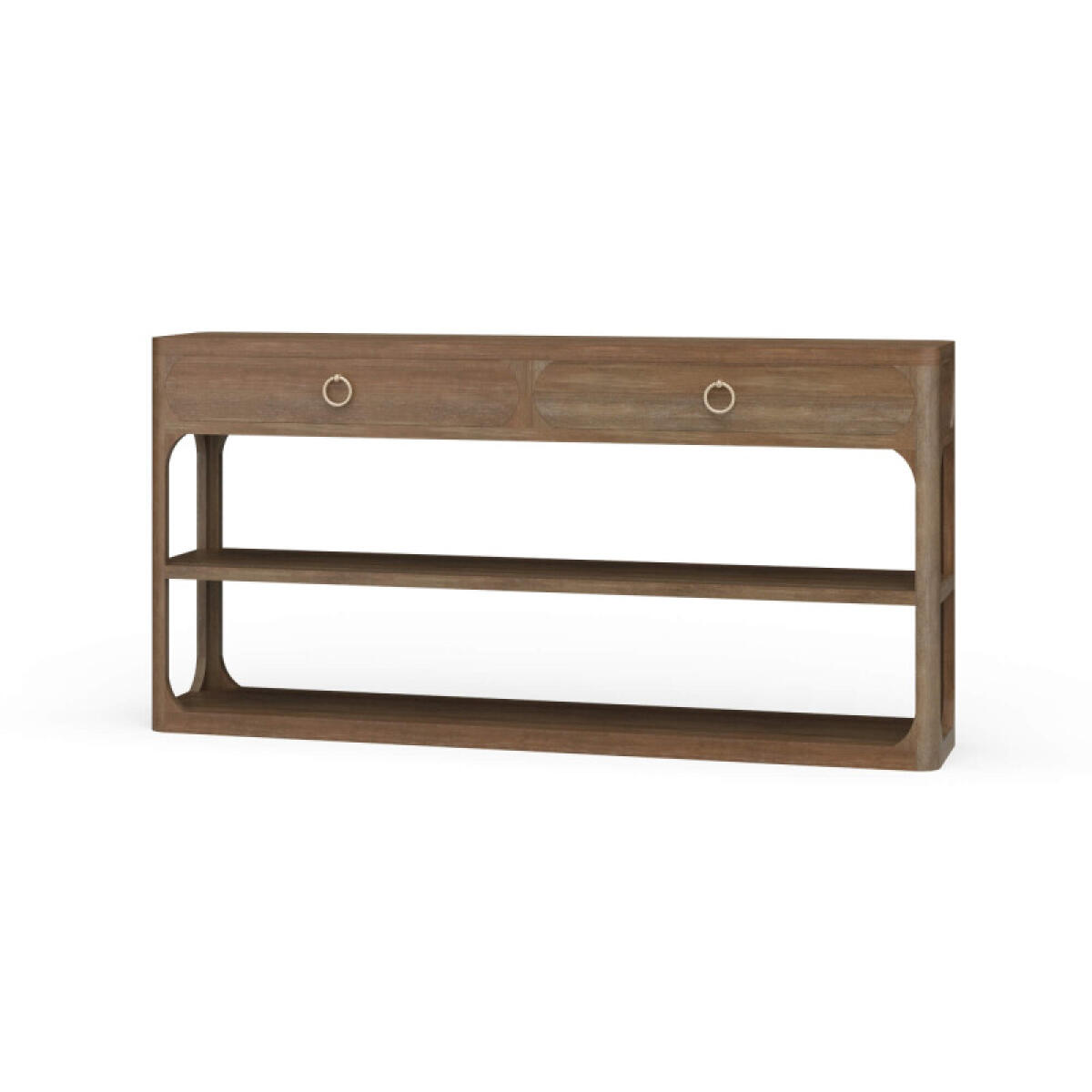 7ac5179518c47def955d718b8547ff88 Corte Open Console Table W/ 2 Drawers - Image 1