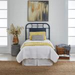 Vintage Series Twin Metal Headboard - Navy