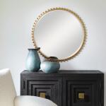 Taza Round Mirror, Gold - Image 7